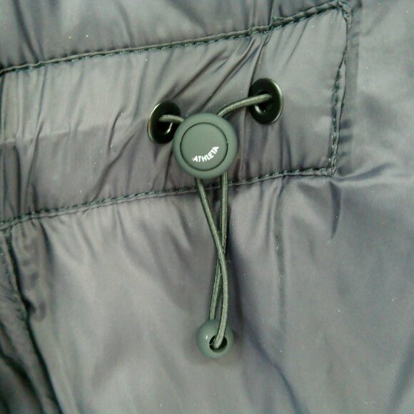 ATHLETA Whisper Featherless Luxe Velvet Vest Women's M Black Quilted Full Zip - Picture 9 of 13